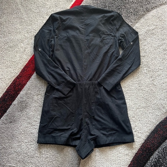 Helmut Lang Black Flannel Shirt Romper - Picture 5 of 7